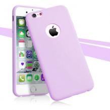 Ултра тънък силиконов калъф / гръб / TPU Ultra Thin Candy Case за Apple iPhone 5 / iPhone 5S / iPhone SE - лилав / мат
