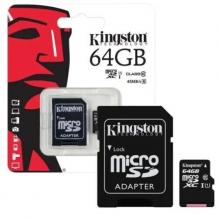 KINGSTON 64GB Micro SD Memory Card SDHC Class 10 Memory TF With SD Card Adapter
