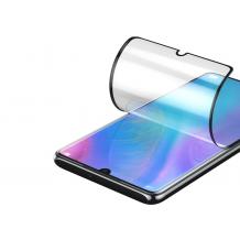 Удароустойчив протектор Full Cover / Nano Flexible Screen Protector с лепило по цялата повърхност за дисплей на Samsung Galaxy S20 Ultra – черен