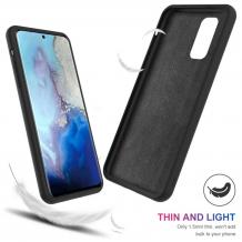 Луксозен силиконов калъф / гръб / Nano TPU за Samsung Galaxy S20 - черен
