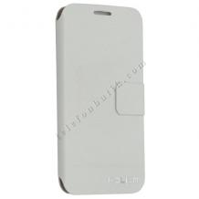 Кожен калъф Flip тефтер със стойка Holila за Apple iPhone 5 / 5S - бял
