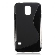 Силиконов калъф / гръб / TPU S-Line за Samsung Galaxy S5 G900 / Samsung S5 - черен S Case