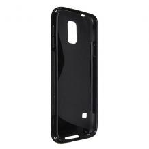 Силиконов калъф / гръб / TPU S-Line за Samsung Galaxy S5 G900 / Samsung S5 - черен S Case