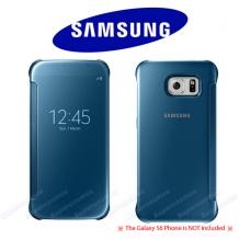 Страничен флип калъф Clear View Cover за Samsung Galaxy S6 G920 - син