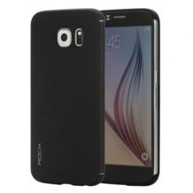 Луксозен кожен калъф тефтер ROCK DR.V Series за Samsung Galaxy S6 G920 - черен