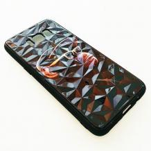 Луксозен твърд гръб 3D за Samsung Galaxy S8 G950 - маймуна / черна призма