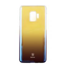Луксозен гръб Baseus Glaze Case за Samsung Galaxy S9 G960 - преливащ / златисто и лилаво