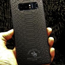 Луксозен твърд гръб със силиконова кант за amsung Galaxy Note 8 N950 - Santa Barbara Polo Club Knight / Black Snake