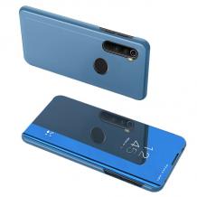 Луксозен калъф Clear View Cover с твърд гръб за Samsung Galaxy A10s - син