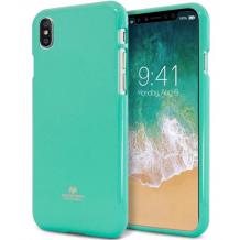 Луксозен силиконов калъф / гръб / TPU Mercury GOOSPERY Jelly Case за Apple iPhone X / iPhone XS - мента