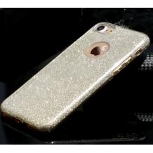 Луксозен силиконов калъф / гръб / TPU USAMS Bling Series за Apple iPhone 7 - златист / брокат