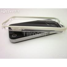 Силиконова обвивка за iPhone 4 / 4G / 4S - Bumper - Бял / Прозрачен