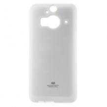 Луксозен силиконов калъф / гръб / TPU Mercury GOOSPERY Jelly Case за HTC One M9 - бял