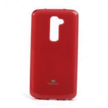 Луксозен силиконов калъф / гръб / TPU Mercury GOOSPERY Jelly Case за LG K8 - червен