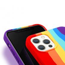 Силиконов калъф / гръб / TPU за Apple iPhone 11 6.1'' - Red Rainbow