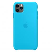 Оригинален гръб Silicone Cover за Apple iPhone 12 Mini 5.4" - свтли син / лого