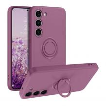 Силиконов твърд гръб TPU кейс / Case Magnetic Finger Ring Car Holder / за Samsung Galaxy A36 - Лилав