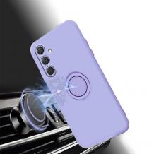 Силиконов твърд гръб TPU кейс / Case Magnetic Finger Ring Car Holder / за Samsung Galaxy A36 - Светлолилав