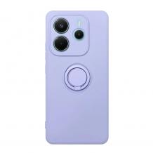 Силиконов твърд гръб TPU кейс / Case Magnetic Finger Ring Car Holder / за Xiaomi Redmi Note 14 5G - лилав