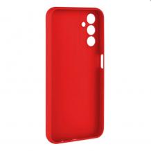 Силиконов калъф / гръб / кейс за Samsung Galaxy S23 5G - червен със защита за камерата