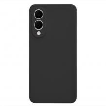 Силиконов калъф / гръб / TPU кейс за Samsung Galaxy S25 Edge - черен гръб със защита за камерата