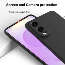 Силиконов калъф / гръб / TPU кейс за Samsung Galaxy S25 Edge - черен гръб със защита за камерата