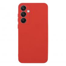 Силиконов калъф / кейс/ за Samsung S26 FE - Червен гръб със защита за камерата