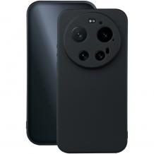 Силиконов калъф / кейс за Xiaomi 17 Ultra - черен гръб със защита за камерата