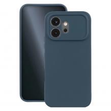 Силиконов калъф / кейс за Honor 600 - Тъмносин гръб със защита за камерата