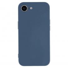 Силиконов калъф / гръб / TPU кейс за iPhone 16e - Тъмносин