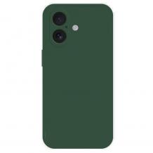 Силиконов калъф / гръб / TPU кейс за Apple iPhone 17 (6.3) - тъмнозелен гръб със защита за камерата