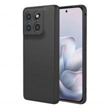 Силиконов калъф / кейс за Motorola Мото Edge 70 Fusion - черен гръб със защита за камерата