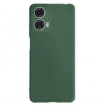 Силиконов калъф / кейс / Nano TPU за Motorola Moto G05 / Moto E15 - тъмнозелен гръб със защита за камерата