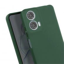 Силиконов калъф / кейс / Nano TPU за Motorola Moto G05 / Moto E15 - тъмнозелен гръб със защита за камерата