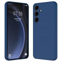 Силиконов калъф / кейс / Nano TPU за Samsung Galaxy A56 5G - тъмносин гръб със защита за камерата