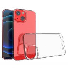 Комплект силиконов гръб със стъклен протектор за iPhone 13 (6.1) - прозрачен кейс