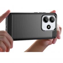 Силиконов калъф / гръб / кейс за Xiaomi Redmi Note 14 5G - черен / carbon