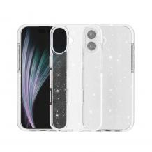 Луксозен силиконов калъф / кейс / Crystal Case TPU за Apple iPhone 17 (6.3) - прозрачен / брокат