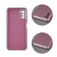 Силиконов калъф / гръб / TPU Metallic Cover за Samsung Galaxy A13 4G - розов 