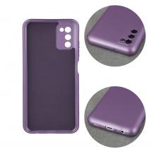 Луксозен силиконов калъф / гръб / TPU кейс Metallic Cover за Samsung Galaxy A13 5G / A04s - лилав със защита за камерата
