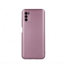 Силиконов калъф / гръб / TPU кейс Metallic Cover за Samsung Galaxy S21 FE - розов
