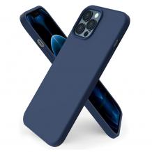Луксозен силиконов калъф / гръб / Nano TPU кейс за Apple iPhone 14 - тъмно син