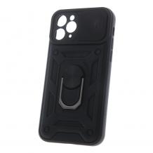 Силиконов гръб TPU кейс Slide Camera Case Magnetic Finger Ring Car Holder за Samsung Galaxy A33 5G - черен