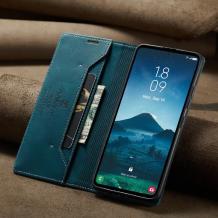 Луксозен кожен калъф Flip тефтер Autspace със стойка за Huawei Pura 70 Ultra - тюркоаз