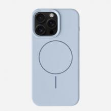 Луксозен гръб / кейс / Silicone Case с безжично зареждане MagSafe за Apple iPhone 16e - светло син