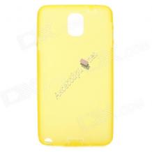 Силиконов гръб / калъф / TPU за Samsung Galaxy Note 3 N9000 N9005  - жълт / матиран