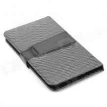 Универсален кoжен калъф за таблет 7" със стойка / клавиатура с Micro USB кабел - черен