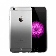 Луксозен силиконов калъф / гръб / TPU FSHANG Rainbow за Apple iPhone 7 Plus - прозрачен с черно / преливащ