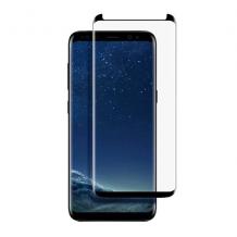 FULL GLUE Tempered glass screen protector Samsung Galaxy S8 G950 / Извит стъклен скрийн протектор Samsung Galaxy S8 G950 - черен