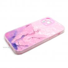 Луксозен силиконов калъф / кейс / TPU Colorful Marble за Samsung Galaxy A32 4G - розов с лилаво